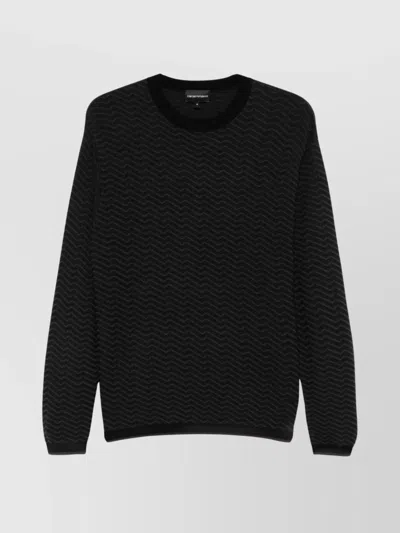 EMPORIO ARMANI WOOL BLEND CREWNECK SWEATER