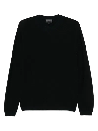 EMPORIO ARMANI EMPORIO ARMANI WOOL BLEND CREWNECK SWEATER