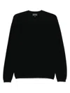 Emporio Armani Blue Wool Blend Crewneck Sweater
