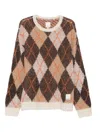 Emporio Armani Wool Blend Crewneck Sweater In Brown