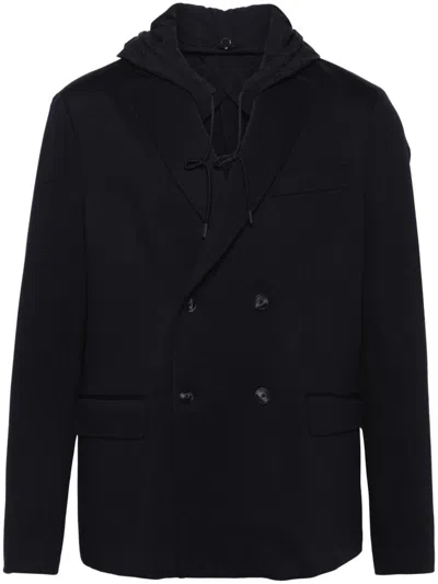 EMPORIO ARMANI WOOL BLEND DOUBLE-BREASTED JACKET