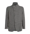 Emporio Armani Wool-blend Houndstooth Blazer In Blue