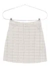Emporio Armani Tweed Check-print Sequin-detail Mini Skirt In Neutral