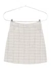 Emporio Armani Tweed Check-print Sequin-detail Mini Skirt In Gray