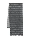 Emporio Armani Wool-blend Scarf With All-over Jacquard Lettering