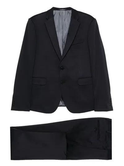 Emporio Armani Wool-blend Suit In Blue