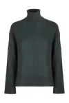 Emporio Armani Wool Blend Turtleneck Sweater In Green