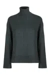 Emporio Armani Wool Blend Turtleneck Sweater In Green