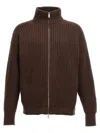 EMPORIO ARMANI WOOL CARDIGAN SWEATER, CARDIGANS BROWN