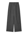 Emporio Armani Wool Casual Pants In Gray