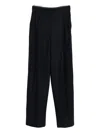 Emporio Armani Wool Checked Trousers In Blue