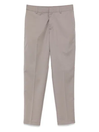 Emporio Armani Wool Chino Trousers In Grey
