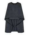 Emporio Armani Polygon Capsule Collection Wool Cloth Cape In Gray