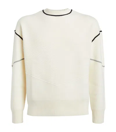 Emporio Armani Wool-cotton Sweater In White