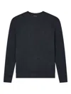 Emporio Armani Virgin Wool Jumper With Embossed Jacquard Pattern In Gray