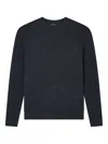Emporio Armani Virgin Wool Jumper With Embossed Jacquard Pattern In Gray