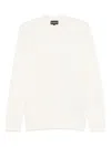 Emporio Armani Wool Crewneck Jumper In White