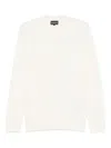 Emporio Armani Wool Crewneck Jumper In White