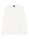 Emporio Armani Wool Crewneck Jumper In White