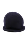 Emporio Armani Wool Flat-top Hat In Blue