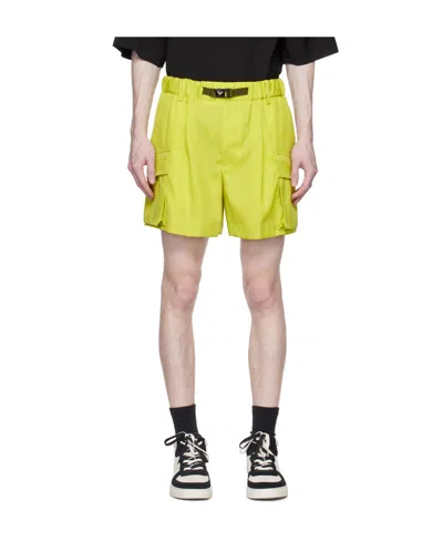 Emporio Armani Wool Gabardine Shorts In Nude