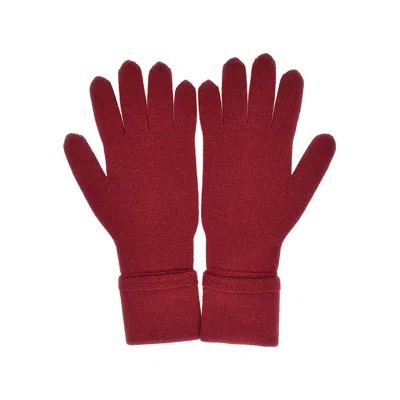 Emporio Armani Wool Gloves With Eagle Embroidery In Brown