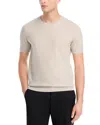 Emporio Armani Men's Textured Wool Short-sleeve Crewneck Sweater In Silver