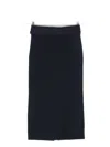 Emporio Armani Wool Pencil Skirt In Black