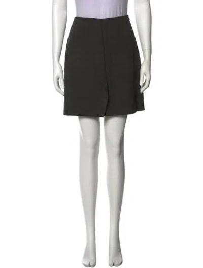 Pre-owned Emporio Armani Wool Mini Skirt In Black/grey