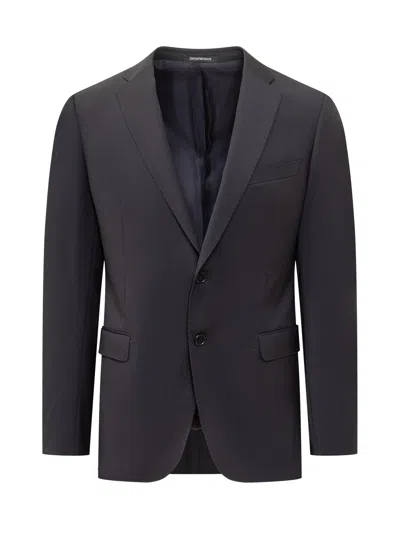 Emporio Armani Wool One-piece Gown In Vulcan