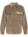 Emporio Armani Curdoroy Shirt Jacket In Grey