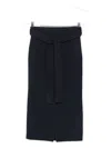 Emporio Armani Wool Pencil Skirt In Brown