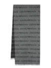 Emporio Armani Monogram-pattern Knitted Scarf In Blue