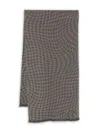 Emporio Armani Soft Wool Scarf Featuring Fringed Edges In Gray