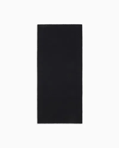 Emporio Armani Wool Scarf With Chevron Motif