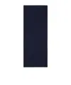 Emporio Armani Wool Scarf With Chevron Motif In Blue