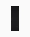 Emporio Armani Wool Scarf With Ea Signature Logo Embroidery In Black
