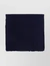 Emporio Armani Wool Scarf With Herringbone And Chevron Patterns In Blue