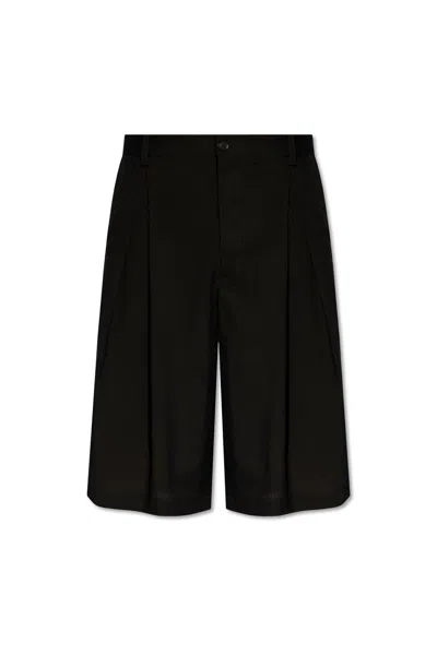 Emporio Armani Wool Shorts In Black
