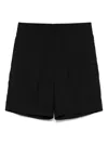 Emporio Armani Wool Shorts In Black