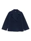 Emporio Armani Double-breasted Wool Jacket In Blue