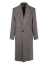 Emporio Armani Double Breasted Midi Coat In Black