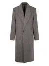 Emporio Armani Double Breasted Midi Coat In Brown