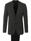 Emporio Armani Single-breasted Wool Suit Notched Lapels In Gray