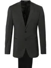 Emporio Armani Single-breasted Wool Suit Notched Lapels In Gray