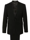 Emporio Armani Virgin Wool Single-breasted Suit In Black