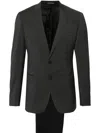 Emporio Armani Wool Single-breasted Suit In Brown