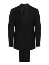 Emporio Armani Wool Single-breasted Suit In Blue