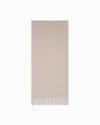 Emporio Armani Wool Stole With Signature Ea Logo Embroidery In Neutral