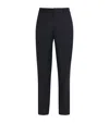 Emporio Armani Wool Straight Trousers In Blue